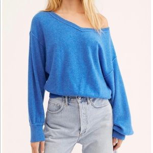 Free People Blue Cashmere Love Like This Sweater